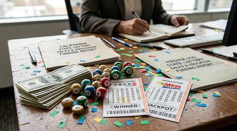 California and Virginia lottery reports show billions in sales and education funding