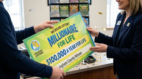 Ingham County player claims $100,000-a-year Millionaire For Life prize