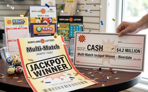 $4.2 Million Multi-Match Jackpot Ticket Sold in Riverdale Leads Maryland's Weekly Wins