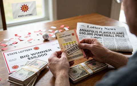 Annapolis Player Claims $50,000 Powerball Prize After Home Ticket Check
