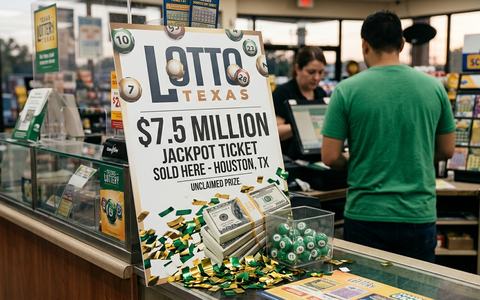 $7.5 Million Lotto Texas Jackpot Ticket Sold in Houston Remains Unclaimed