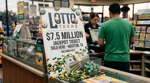$7.5 Million Lotto Texas Jackpot Ticket Sold in Houston Remains Unclaimed