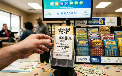 Randomly Selected $1 Ticket Wins $110,000 North Carolina Cash 5 Jackpot