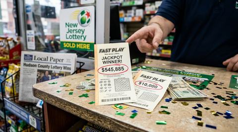 Two Fast Play Jackpot Tickets Win $545,885 and $10,000 in Hudson County