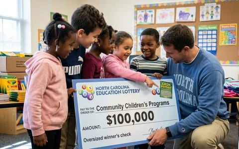 North Carolina man plans to help underprivileged children after $100,000 lottery win