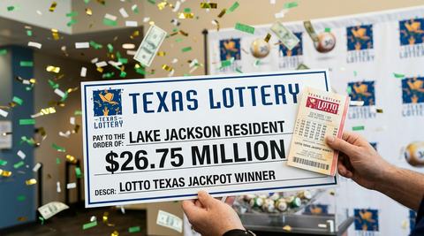 Lake Jackson Resident Claims $26.75 Million Lotto Texas Jackpot