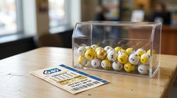 Editorial illustration for LOTTO 6/49 Gold Ball Odds: Why $20 Million Is Not 1 in 25