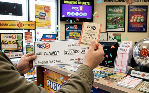 Maryland Pick 5 Player Turns $1 Straight Bet Into $50,000 Prize