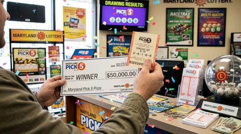 Maryland Pick 5 Player Turns $1 Straight Bet Into $50,000 Prize