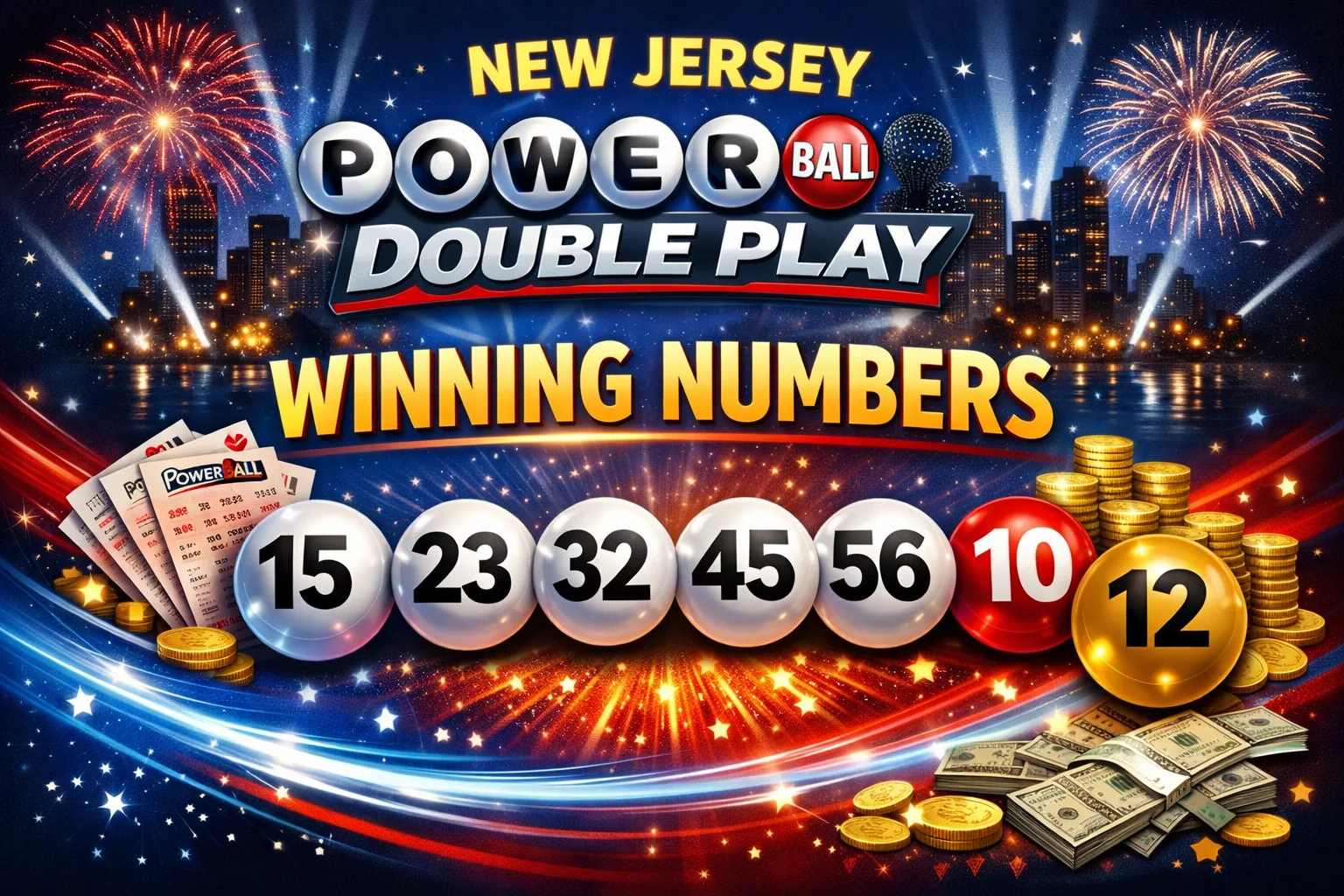 Winning Numbers for New Jersey (NJ) Powerball Double Play – September 2026