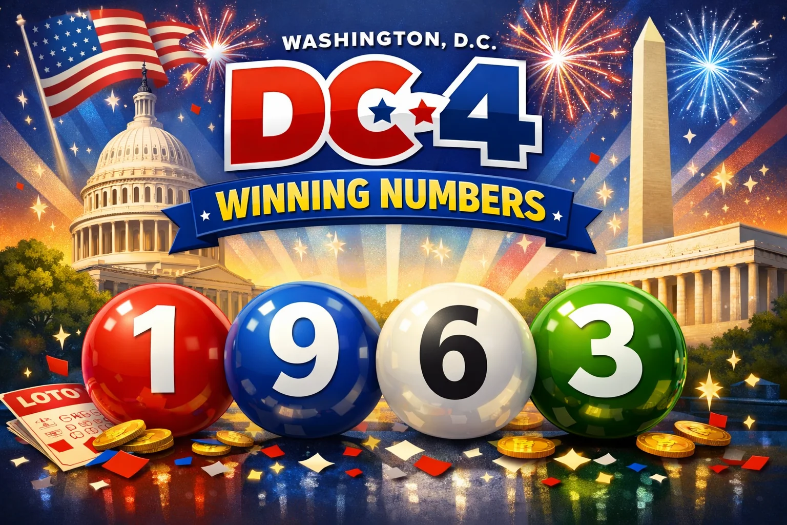DC-4 Lottery Results - Washington, D.C. Winning Numbers